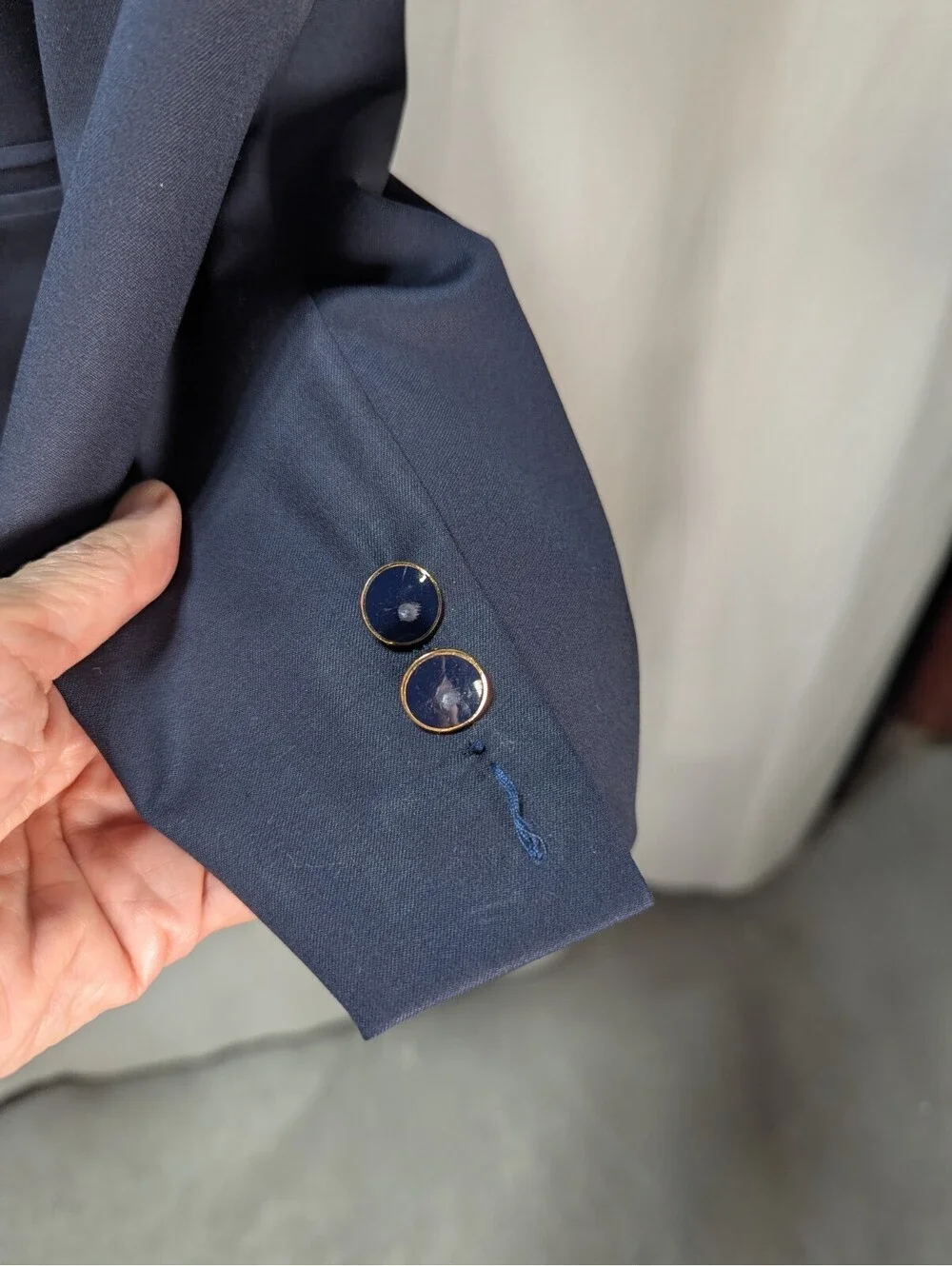 Brioni Nomentano Navy Blue Wool Blazer Sport Coat Mens US 50L Italy READ